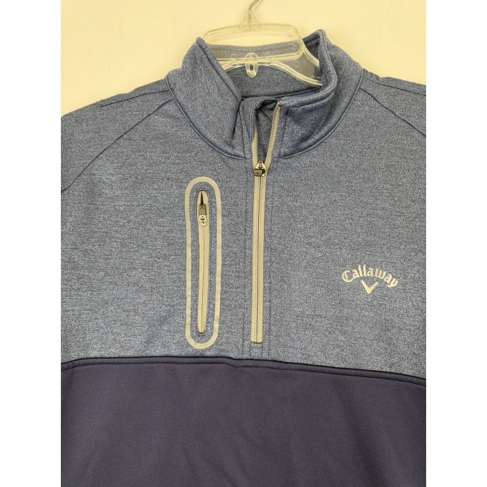 Callaway quarter zip men's fleece lined jacket‎ blue size medium - Picture 3 of 8